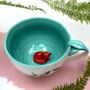 Large Porcelain Decorative Mug With Hidden Fox, thumbnail 4 of 6