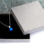 Sapphire Blue Glass And Sterling Silver Necklace, thumbnail 3 of 12