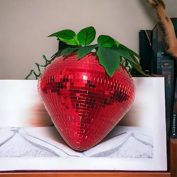 Mosaic Disco Ball Strawberry Ornament, 6 of 10
