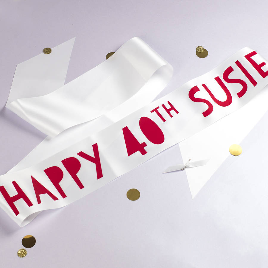 Personalised Papercut Style Birthday Sash