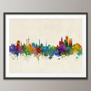 delhi india skyline cityscape art print by artpause ...