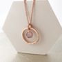 June Birthstone Rose Gold Plated Circle Necklace, thumbnail 2 of 5