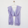Lilac Tassel Soft Personalised Scarf Or Wrap, thumbnail 1 of 11