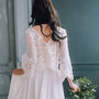 Ivory Lace Bridal Topper With Sleeves – Wedding Top Overlay, thumbnail 1 of 12