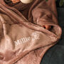 Personalised Valentines Rose Embroidery Blanket Throw Cosy Gift For The Home, thumbnail 2 of 2