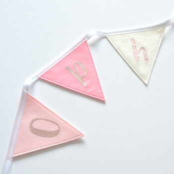 Personalised Shades Of Pink Bunting, 2 of 6