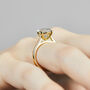 18ct Gold Oval Diamond Engagement Ring, thumbnail 3 of 4