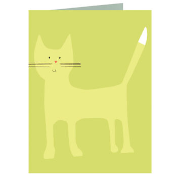Mini Mustard Cat Greetings Card, 2 of 5