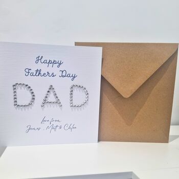 Handmade Personalised Fathers Day Card From Name, 5 of 6