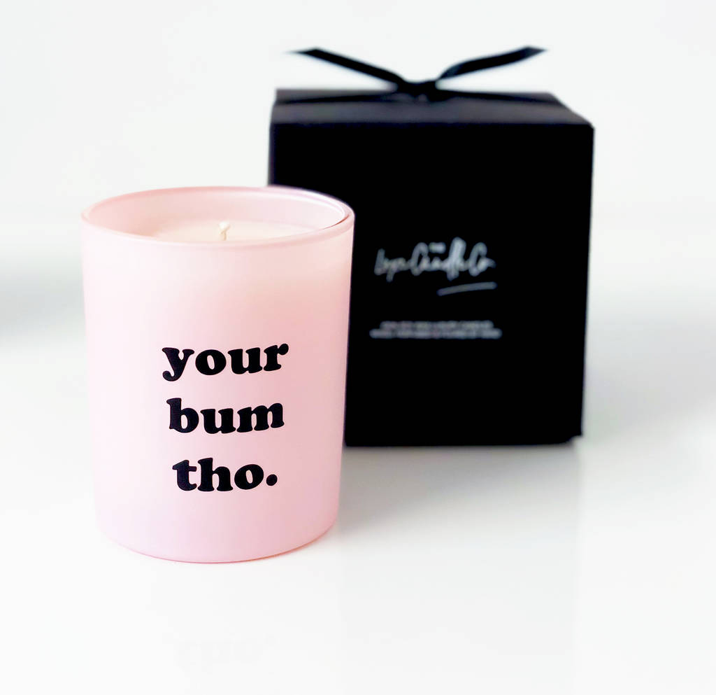 Pink Slogan Personalised Valentines Candle Present By The Luxe Candle