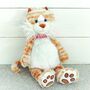 Ginger Cat Soft Toy, Keepsake Personalised Heart, thumbnail 1 of 4