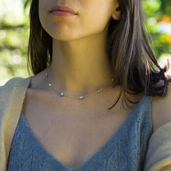 Grey And White Freshwater Pearl Chain Necklace, 2 of 12