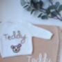 Personalised White Name Cardigan,Baby Gift, thumbnail 4 of 8