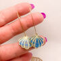 Blue Sea Shell Threader Earrings, thumbnail 5 of 8