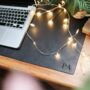 Bonded Leather Personalised Initials Desk Mat Ideal Christmas Gift, thumbnail 1 of 12