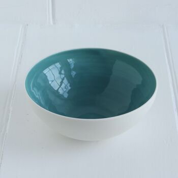 Handmade Colourful Porcelain Pasta Bowl, 6 of 12