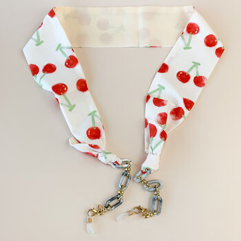Cherry Print Scarf Glasses Chain, 2 of 4