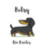 Dachshund Personalised Dog Name And Personality Print, thumbnail 2 of 6