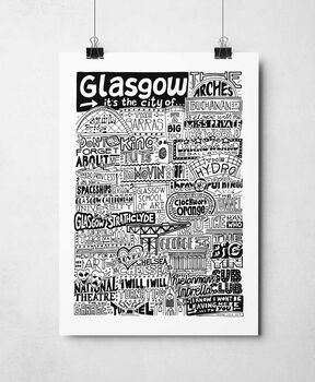 Glasgow Landmarks Print, 2 of 8