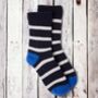 Striped Woolen Slipper Socks, thumbnail 1 of 3