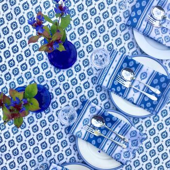 Blue And White Provencal Style Napkins St Raphael, 4 of 4