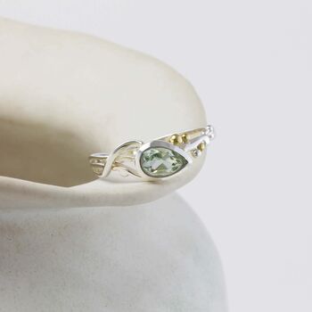 Dainty Green Amethyst Ring, 3 of 8