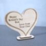 Mother's Day Miniature Heart Wood Card, thumbnail 1 of 2