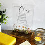 Floral Personalised Cheese Sign Clear, thumbnail 3 of 7