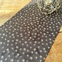 Chocolate Velvet Starry Glitter Christmas Table Runner Gold And Brown 3m, thumbnail 2 of 5