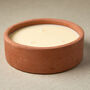 Coconut Scented Three Wick Terracotta Candle | Alok, thumbnail 3 of 4