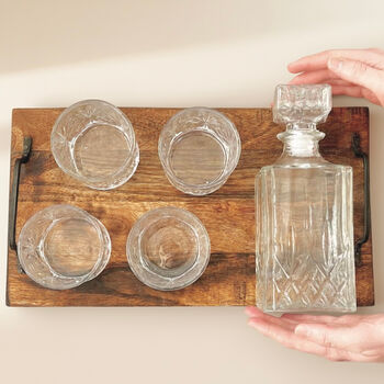 Glass Whiskey Decanter With Glasses Gift For Him, 8 of 9