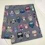 Colourful Owl Print Scarf, thumbnail 3 of 9