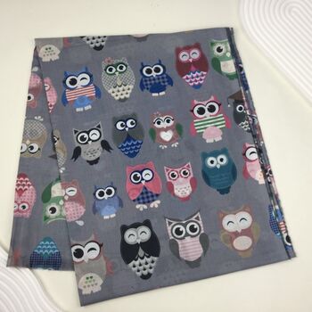 Colourful Owl Print Scarf, 3 of 9