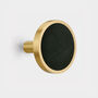 Brass Curtain Tie Backs With Leather Insert, thumbnail 4 of 12