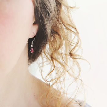 Silver Ruby Earrings, 3 of 10