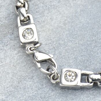 Men's Stainless Steel Box Chain Bracelet, 5 of 6