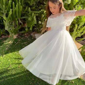 Grace In White Flower Girl Or Communion Dress, 2 of 9