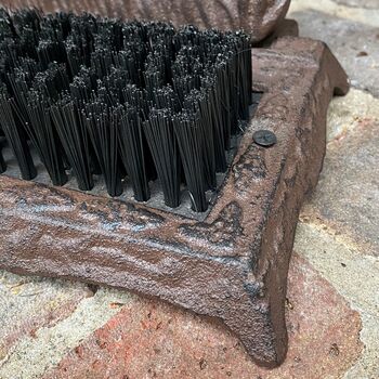 Puddlefoot The Duck Cast Iron Boot Brush, 5 of 5