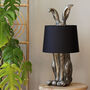 Antique Silver 'Hare' Table Lamp, thumbnail 6 of 6