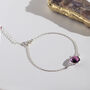 Personalised Silver Amethyst Bracelet, thumbnail 2 of 10