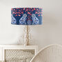 Chinoiserie Leopard Twins On Blue Lampshade, thumbnail 3 of 5