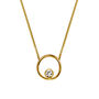 Halo Necklace White Sapphire And Gold/Silver, thumbnail 2 of 7