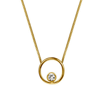 Halo Necklace White Sapphire And Gold/Silver, 2 of 7
