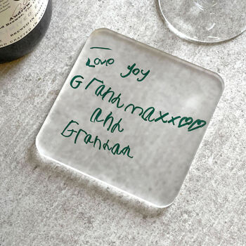 Personalised Childs Writing Printed Coaster, 6 of 6