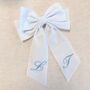 Personalised Initials Classic White Velvet Bow, thumbnail 2 of 3