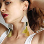 Triangle Feathers And Strands Drop Earrings In A Box, thumbnail 1 of 4