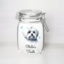 Personalised Maltese Kilner Style Dog Treat Jar, thumbnail 1 of 2