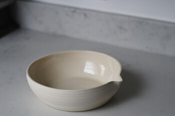 Handmade Ceramic Pouring Bowl With Lip, 2 of 4