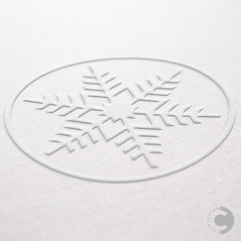 Hand Embossed Snowflake Christmas Cards, 3 of 4
