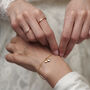 9ct Gold Double Heart Charm Bracelet, thumbnail 4 of 9